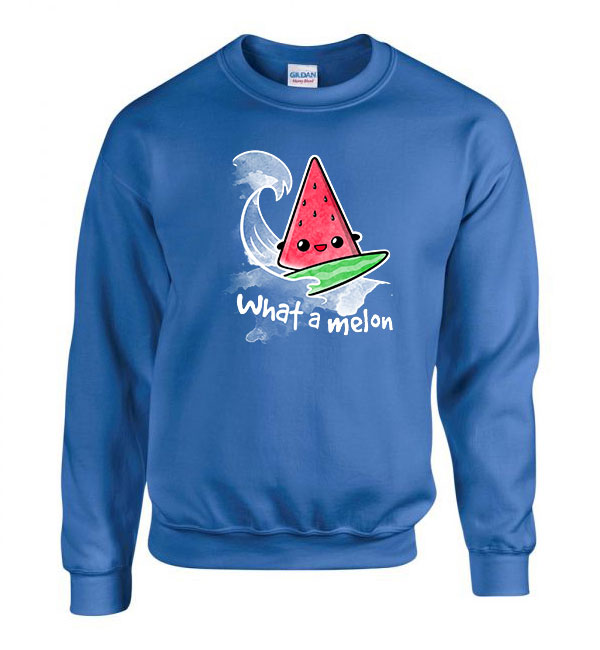 what a melon dinnyes nyár szörf Kék Férfi Pulóver