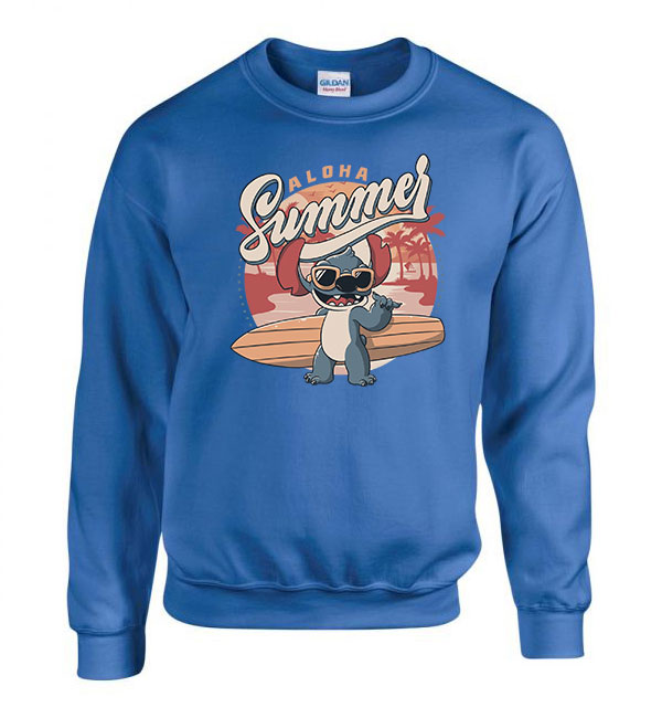 stitch nyár szörf aloha Kék Férfi Pulóver