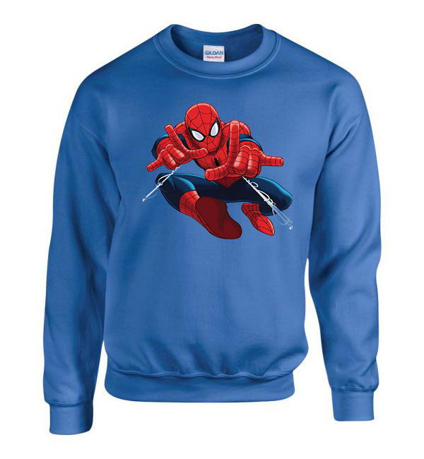 pókermber spider man Kék Férfi Pulóver