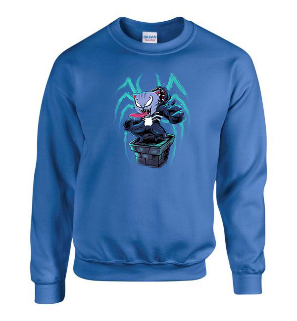 venom macska Kék Férfi Pulóver
