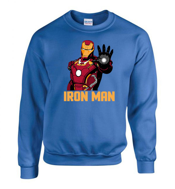 iron man vasember Kék Férfi Pulóver