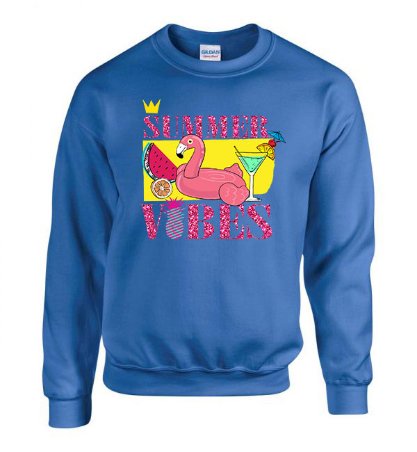 Summer Vibes nyár nyaralás Kék Férfi Pulóver