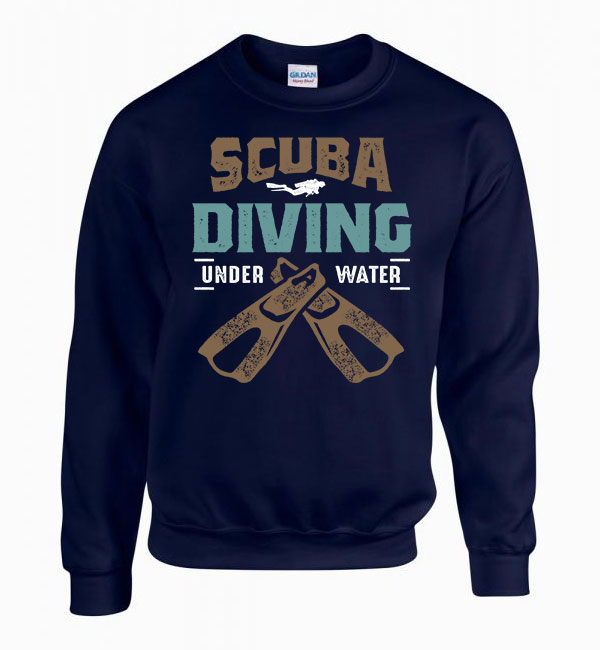 scuba diving búvárkodás búvár Sötétkék Férfi Pulóver