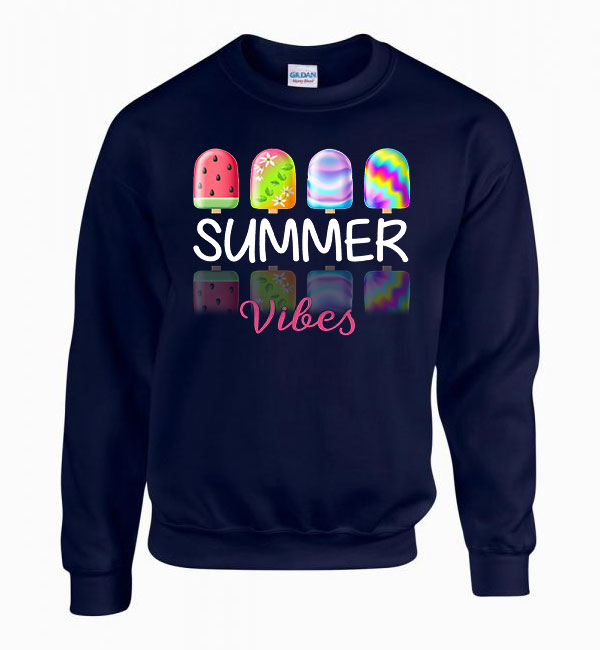 summer vibes fagyi fagyis nyár Sötétkék Férfi Pulóver