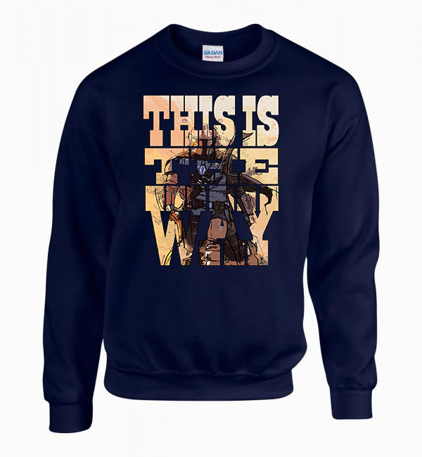 this is the way a mandalorian  Sötétkék Férfi Pulóver