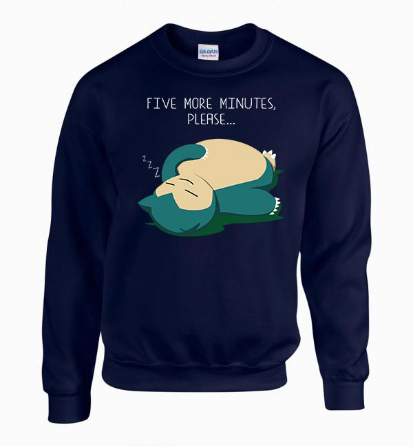 snorlax pokemon lusta alvós még öt perc Sötétkék Férfi Pulóver
