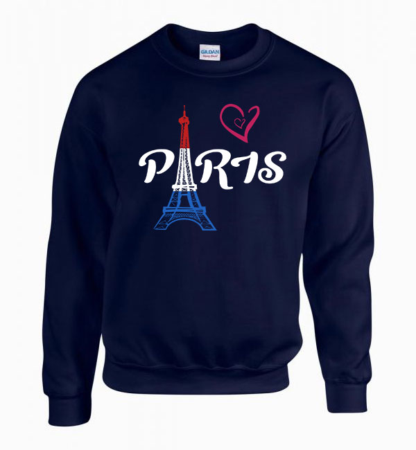 párizs paris eiffel torony francia Sötétkék Férfi Pulóver