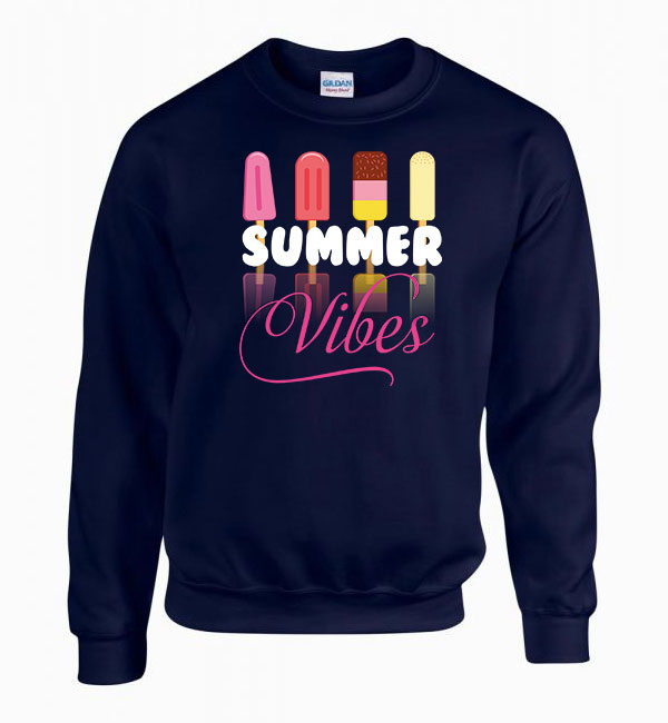 summer vibes nyár nyaralás Sötétkék Férfi Pulóver
