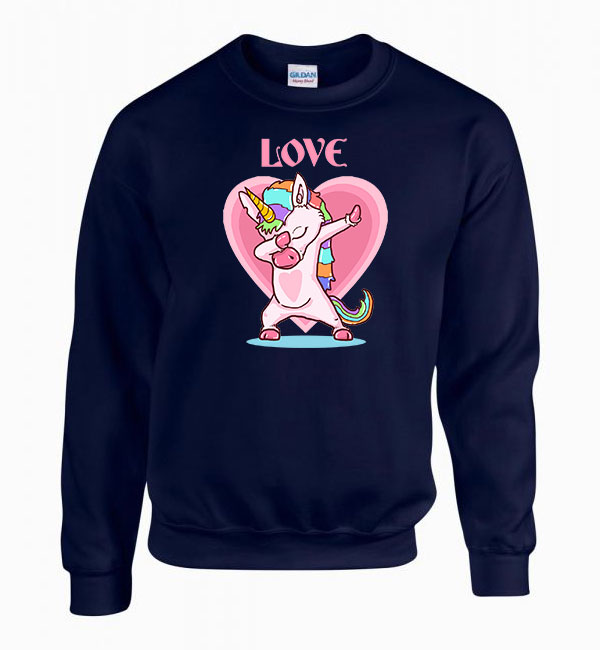 unikornis love Sötétkék Férfi Pulóver