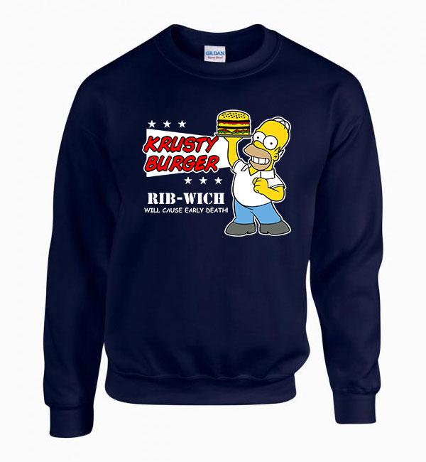 homer simpson Sötétkék Férfi Pulóver