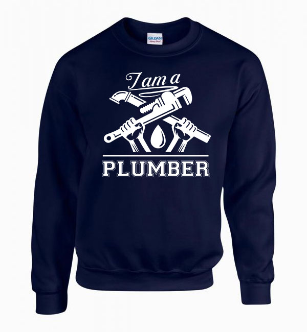 plumber vízvezetékszerelő Sötétkék Férfi Pulóver
