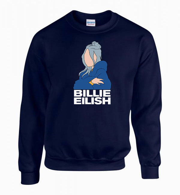 billie eilish Sötétkék Férfi Pulóver