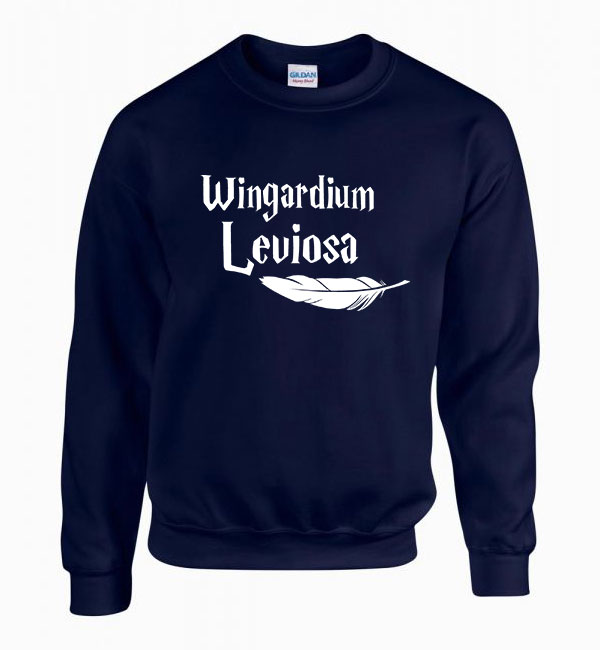harry potter wingardium leviosa Sötétkék Férfi Pulóver