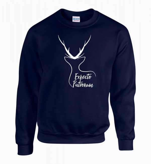 harry potter expecto patronum Sötétkék Férfi Pulóver
