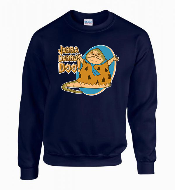 star wars jabba Sötétkék Férfi Pulóver