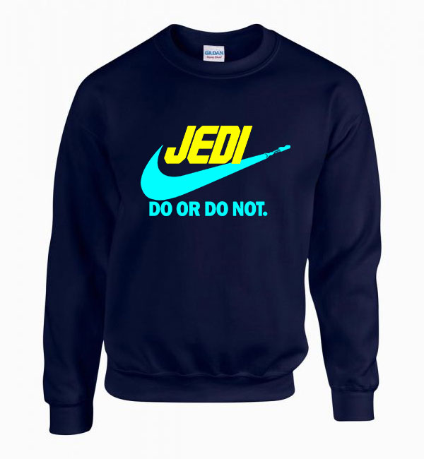 star wars jedi do or do not Sötétkék Férfi Pulóver