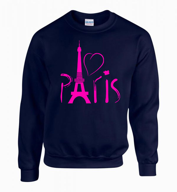 párizs eiffel torony eiffel tower paris francia ország Sötétkék Férfi Pulóver