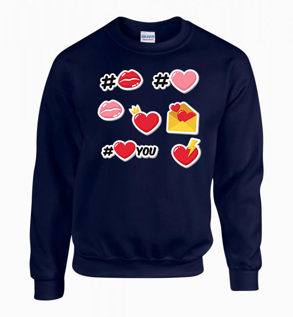 lips and hearts Sötétkék Férfi Pulóver