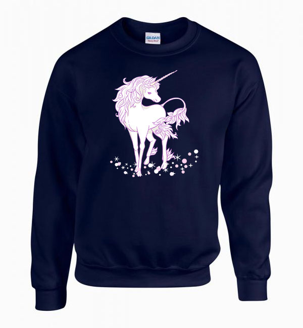 unikornis unicorn Sötétkék Férfi Pulóver