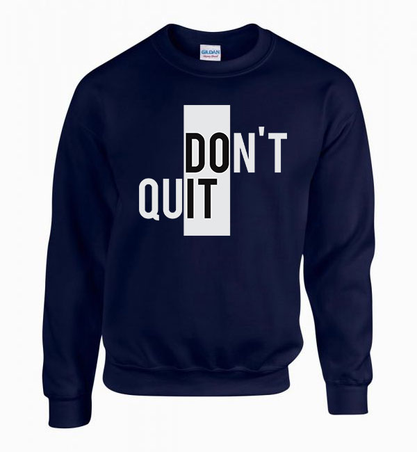 Do It Dont Quit Sötétkék Férfi Pulóver