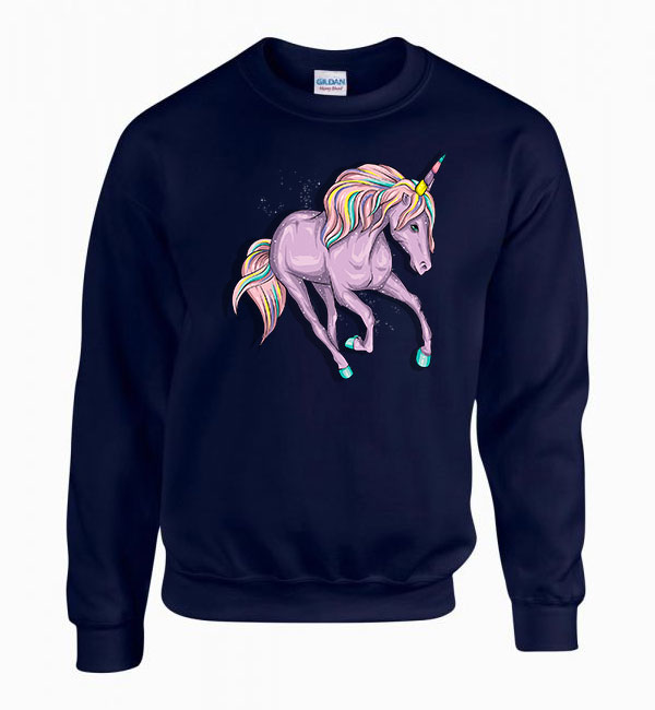 Unikornis unicorn Sötétkék Férfi Pulóver