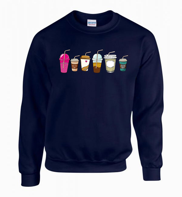 kávé kávék capuccino Sötétkék Férfi Pulóver