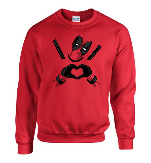 Deadpool Piros Férfi Pulóver