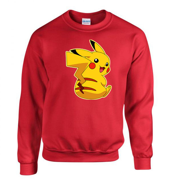 pokemon pikachu Piros Férfi Pulóver