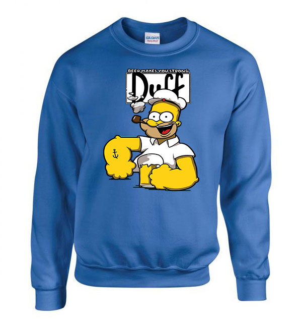 Homer Simpson Simpsons Család Kék Férfi Pulóver