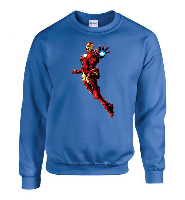 vasember iron man avengers bosszúállók Kék Férfi Pulóver