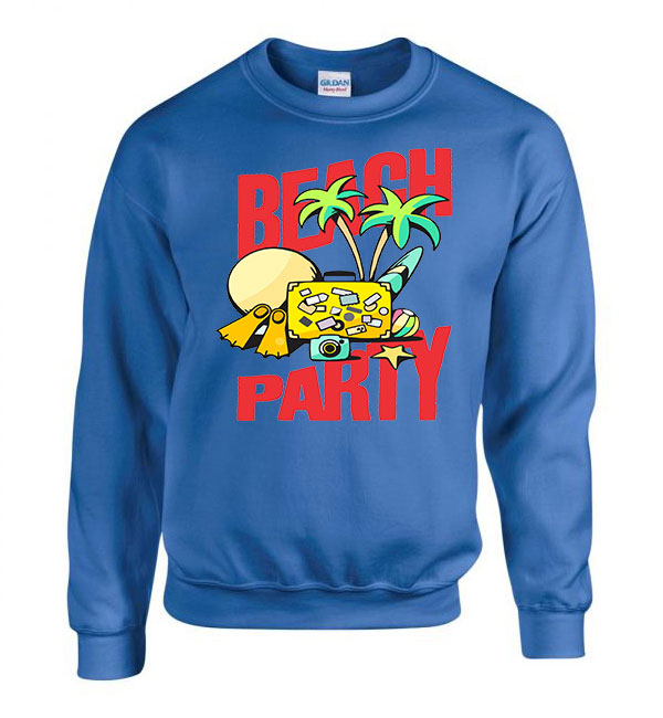 nyár nyaralás beach party Kék Férfi Pulóver