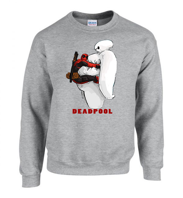 Deadpool Baymax Sportszürke Férfi Pulóver