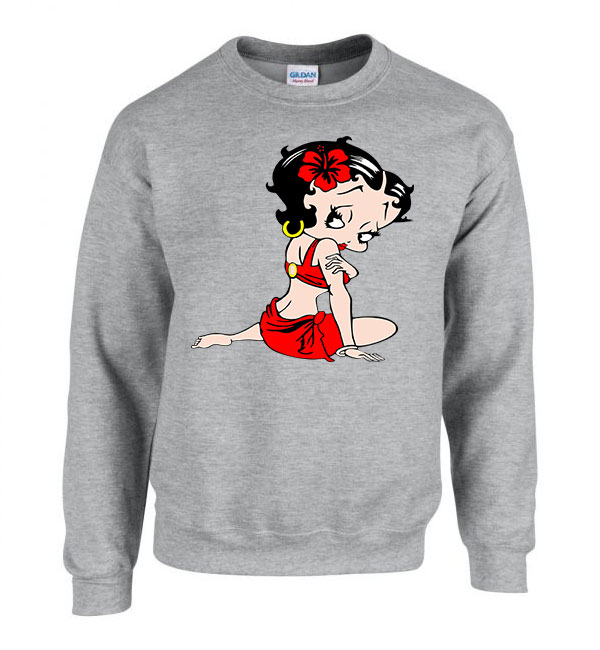 Betty Boop Sportszürke Férfi Pulóver