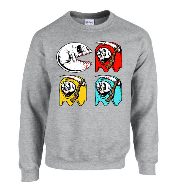 pac man Sportszürke Férfi Pulóver
