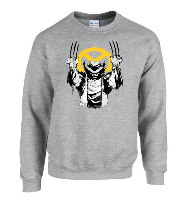 x-men rozsomák wolverine Sportszürke Férfi Pulóver