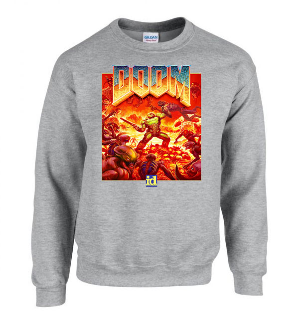 doom Sportszürke Férfi Pulóver