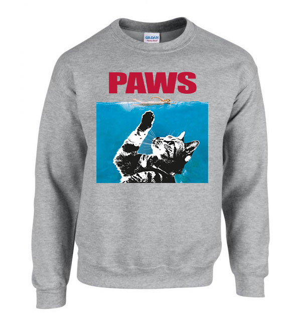 macskás cicás paws Sportszürke Férfi Pulóver