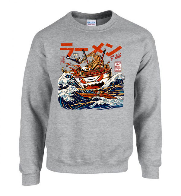 japán ramen Sportszürke Férfi Pulóver