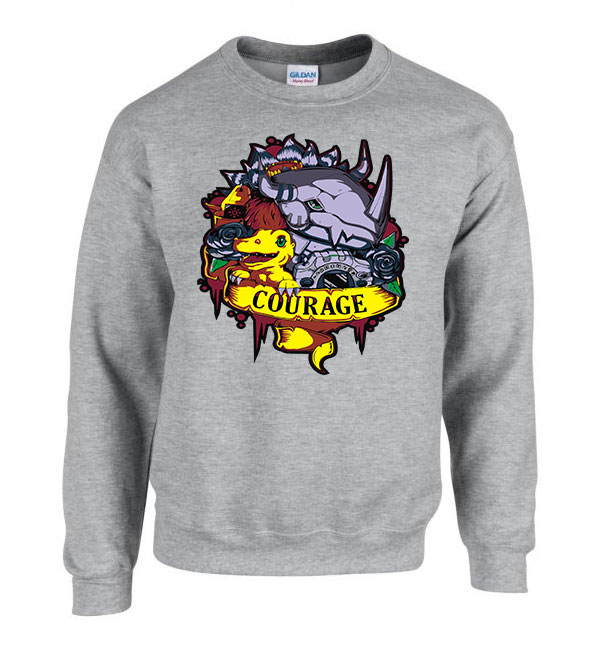 digimon agumon Sportszürke Férfi Pulóver