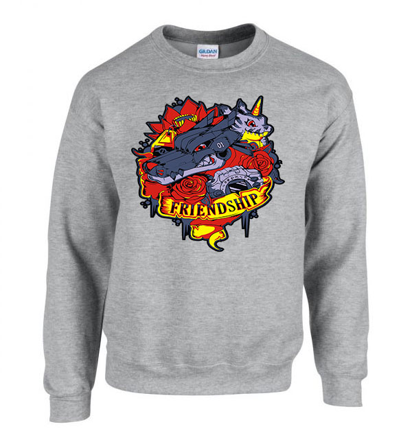 digimon gabumon Sportszürke Férfi Pulóver
