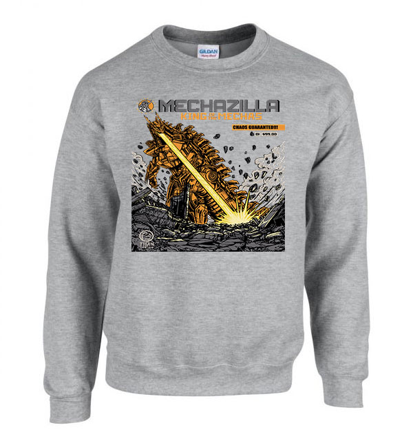 godzilla Sportszürke Férfi Pulóver