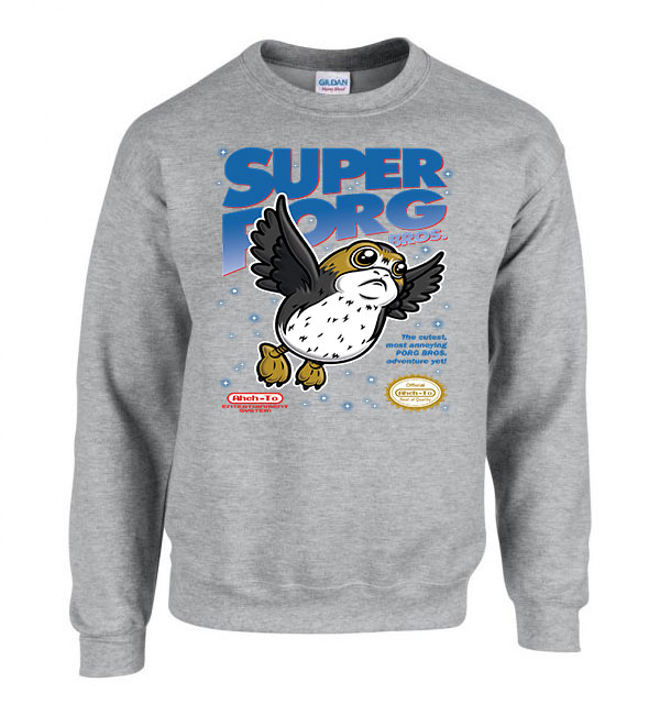 porg star wars Sportszürke Férfi Pulóver