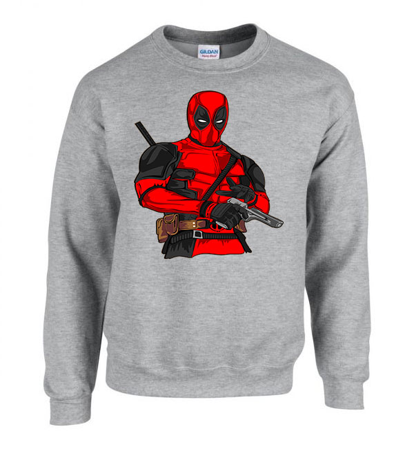 deadpool Sportszürke Férfi Pulóver