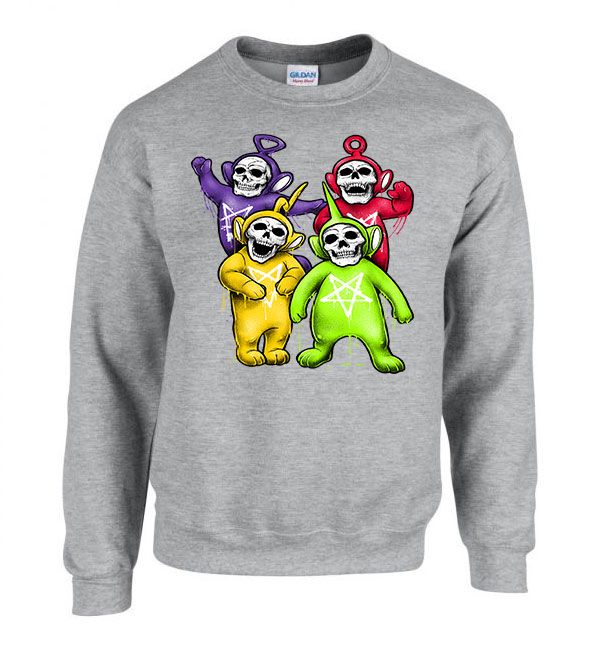 teletubbies koponya Sportszürke Férfi Pulóver