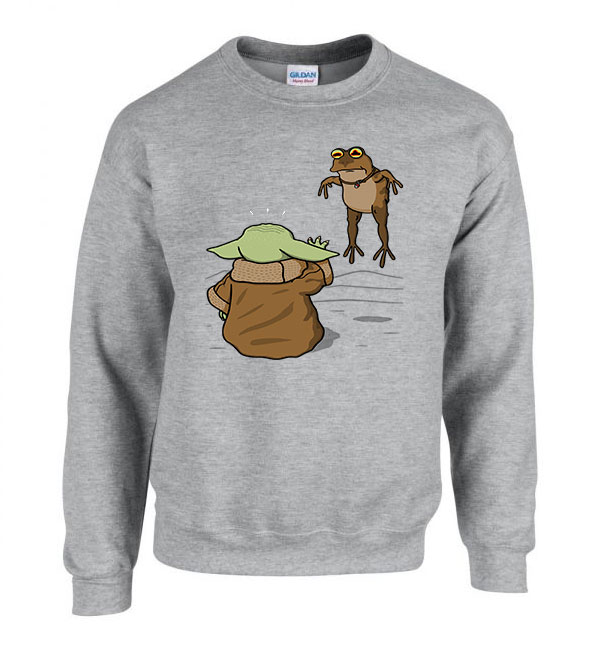 baba yoda baby yoda béka Sportszürke Férfi Pulóver