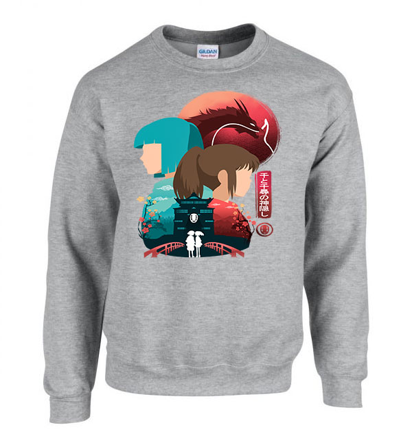 spirited away Sportszürke Férfi Pulóver
