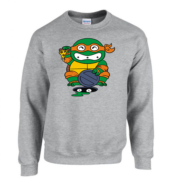 tini ninja teknőcök michelangelo Sportszürke Férfi Pulóver
