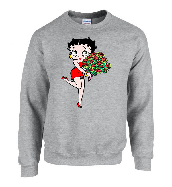 betty boop Sportszürke Férfi Pulóver