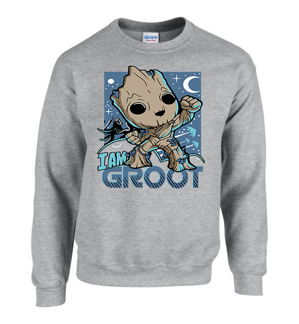 i am groot Sportszürke Férfi Pulóver