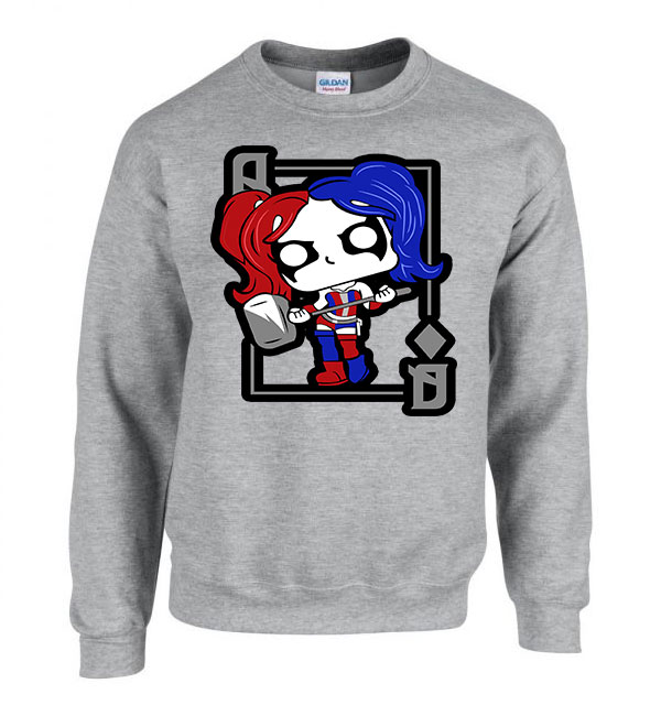 harley quinn Sportszürke Férfi Pulóver